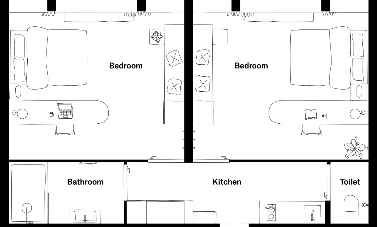 Double floorplan