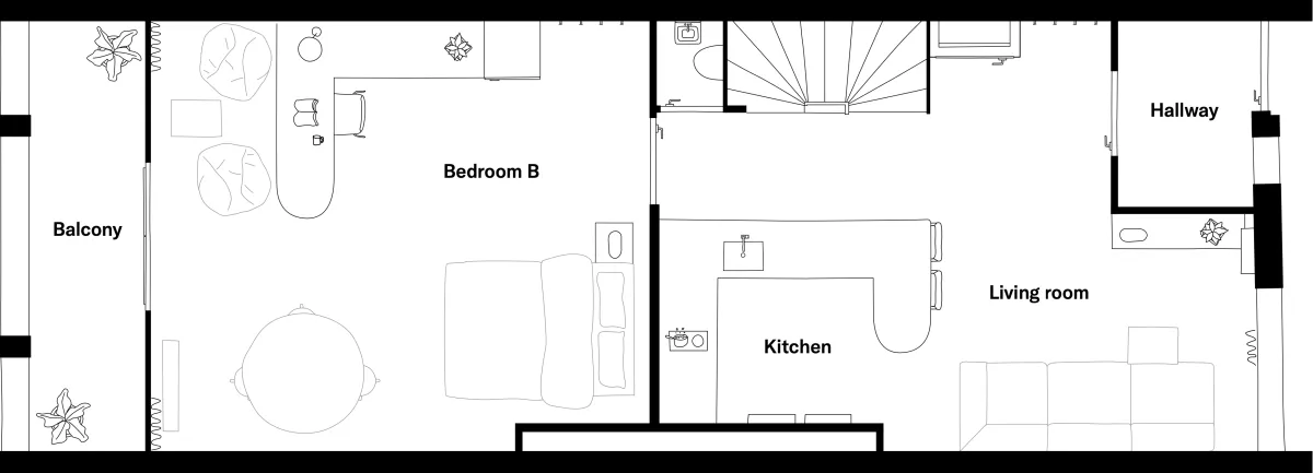 Duplex floorplan